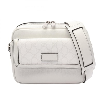 グッチ GUCCI GGスプリーム スモール クロスボディバッグ ショルダーバッグ バッグ PVCコーティングキャンバス レザー レディース ホワイト系 795464 【中古】