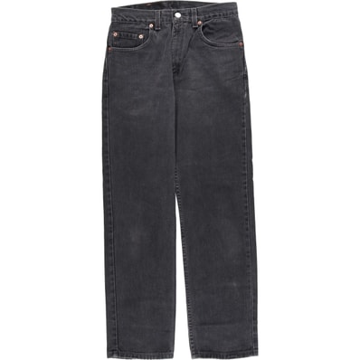古着 00年代 リーバイス Levi's 505 REGULAR FIT STRAIGHT LEG ブラックデニム テーパードデニムパンツ USA製 レディースL(w28)相当/evb033314