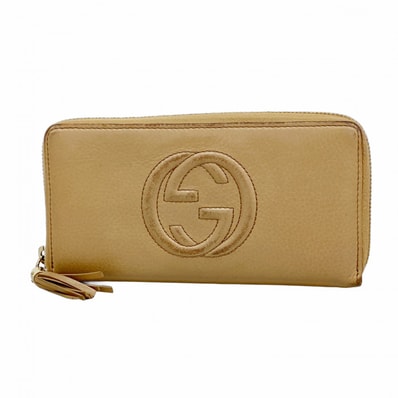 【6dc2533】グッチ 長財布 ソーホー 308004 レザー ブラウン ゴールド金具【中古】レディース