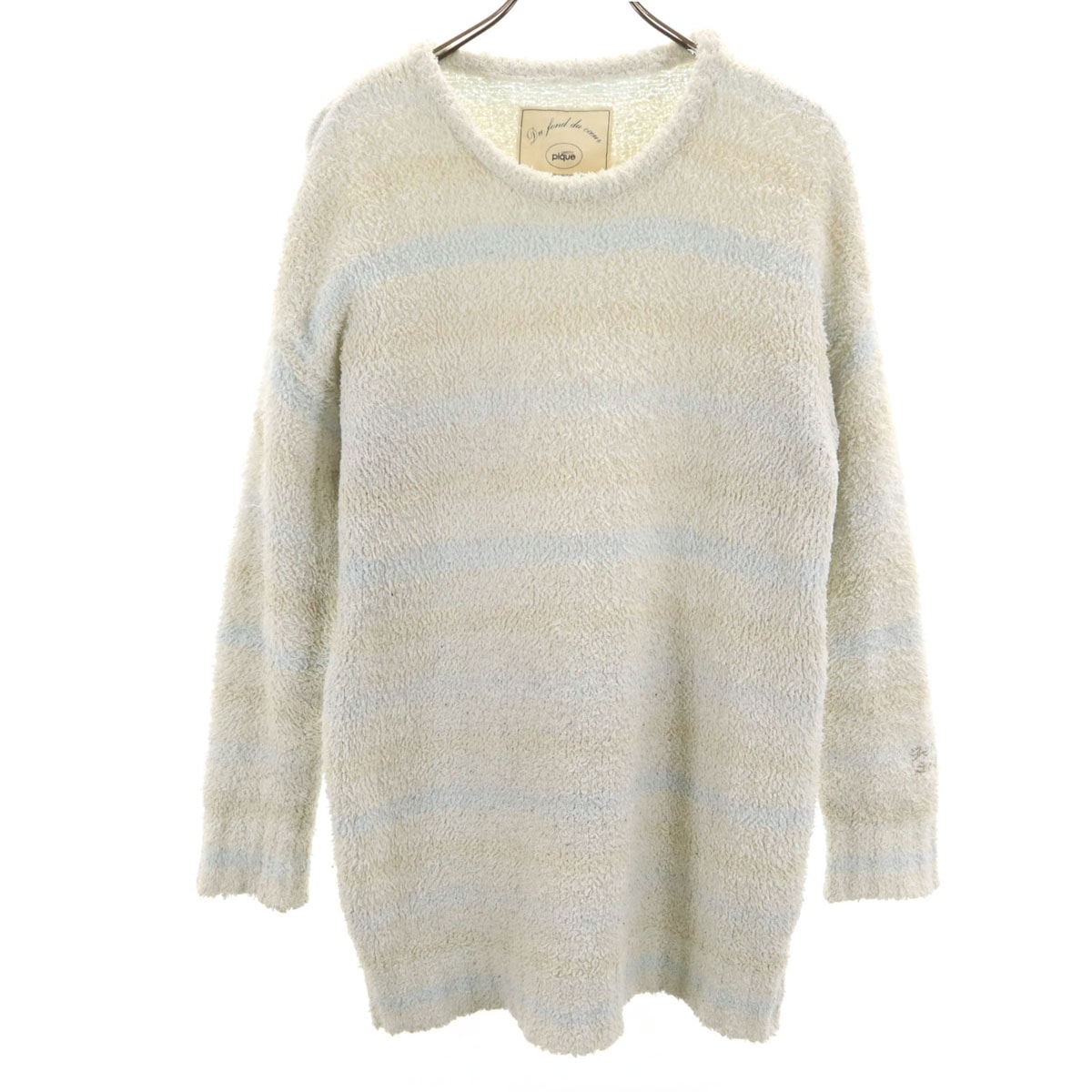 gelato pique ジェラートピケ ボーダー柄 長袖 ルームウェア F パステルイエロー