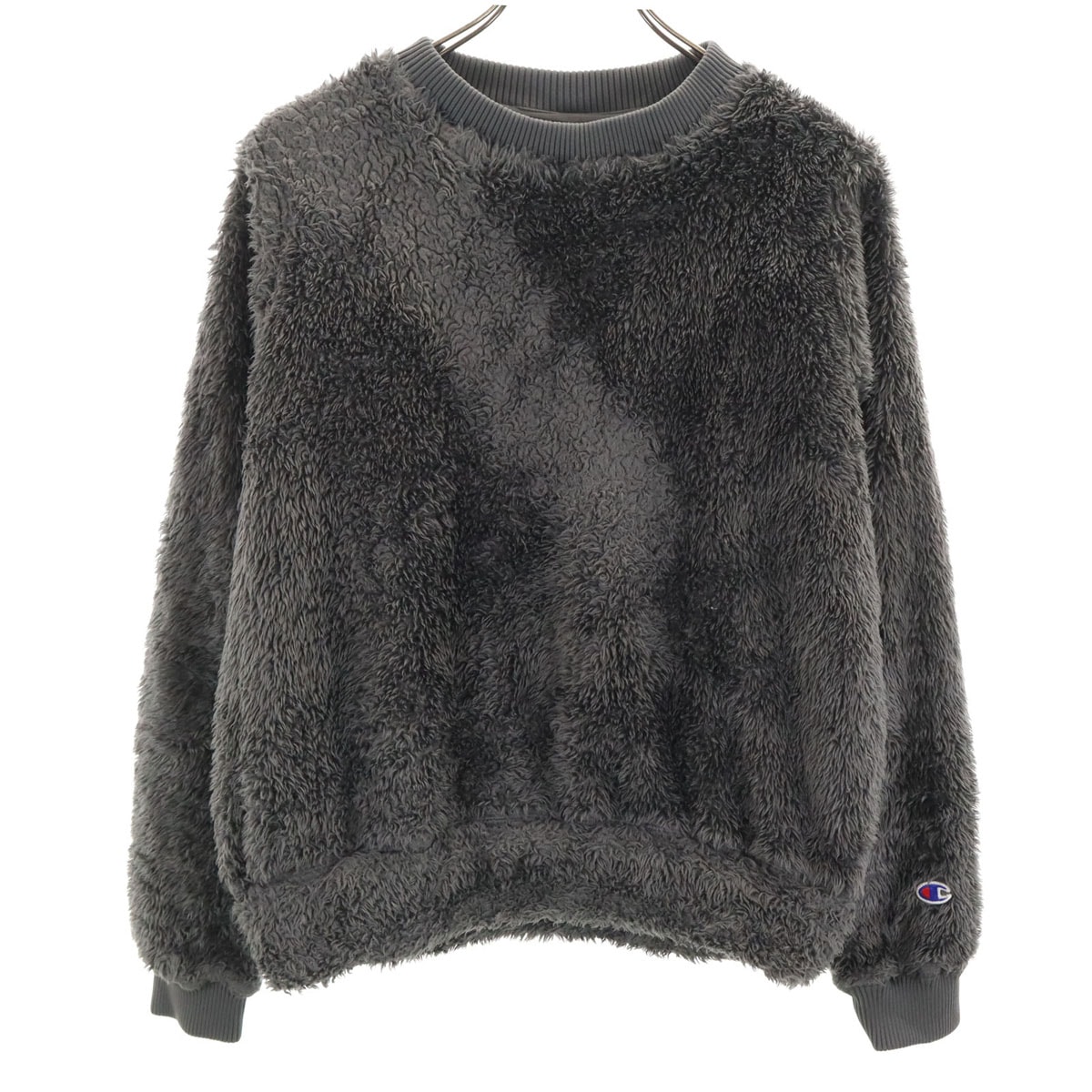 Champion チャンピオン 長袖 ボア フリース トレーナー M グレー