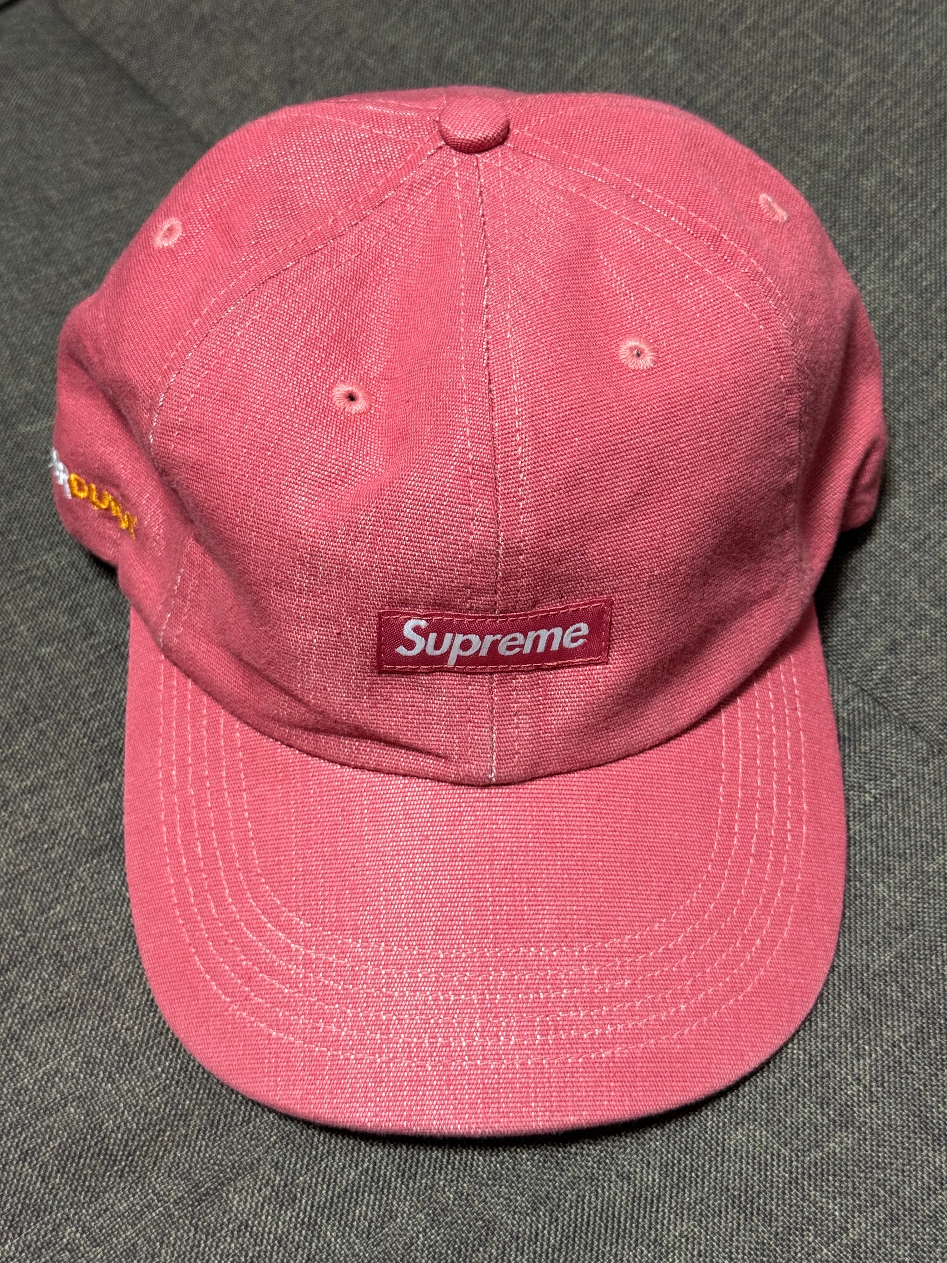 Supreme Cordura Denim Small Box 6-Panel "Pink"