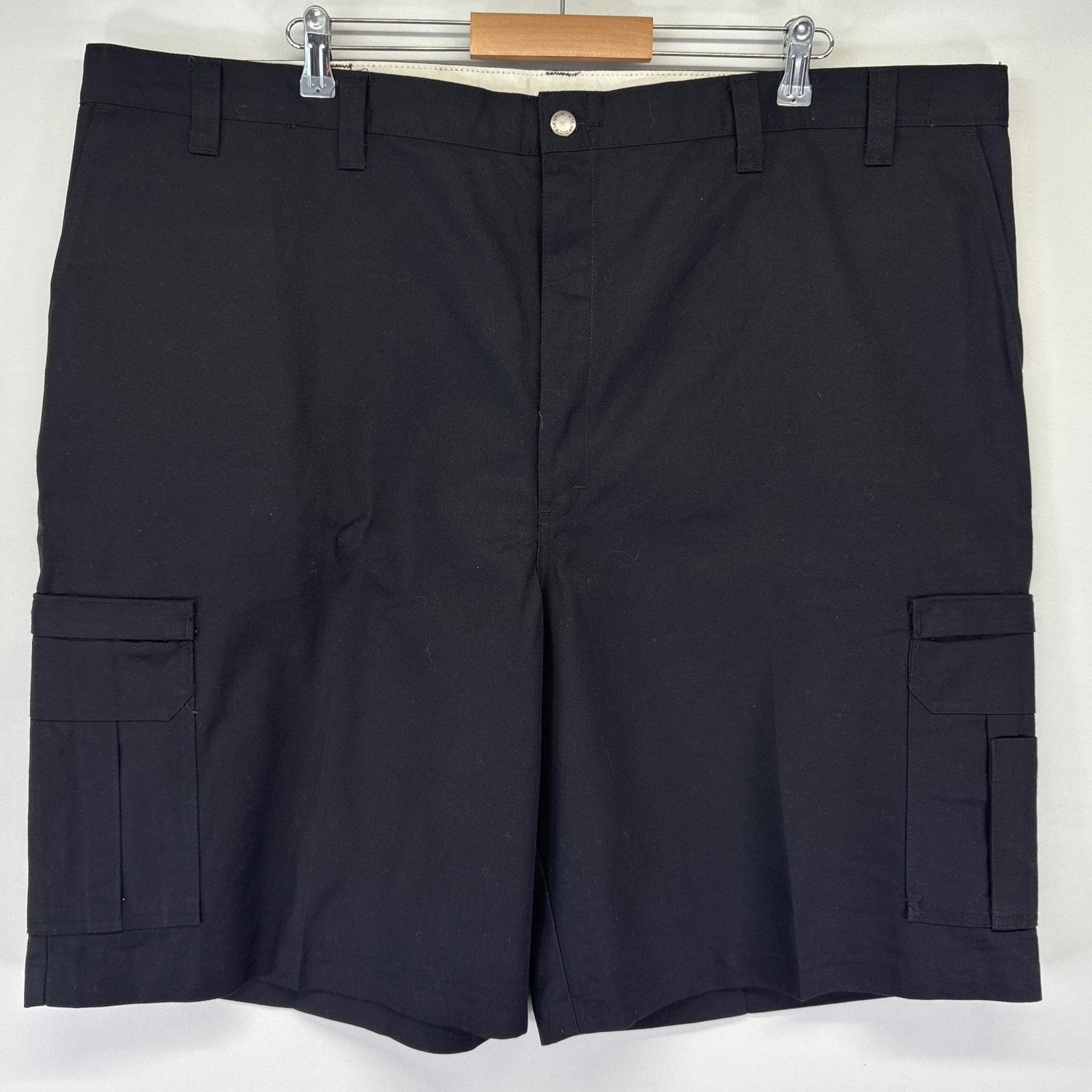 古着 美品 ディッキーズ Dickies ショートパンツ デッドストック タグ付き ワーク カーゴ 大きいサイズ ハーフ 48 ブラック メンズ