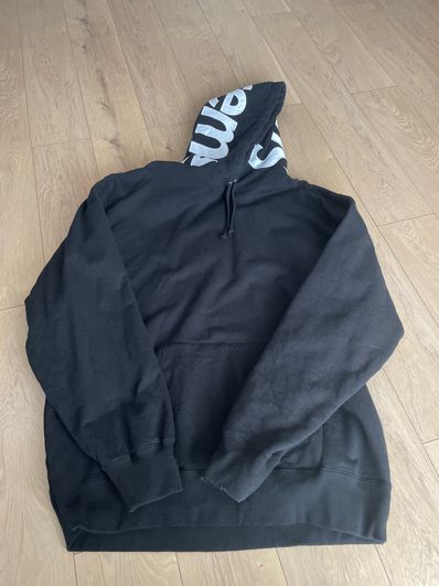 Supreme Contrast Hooded Sweatshirt "Black"