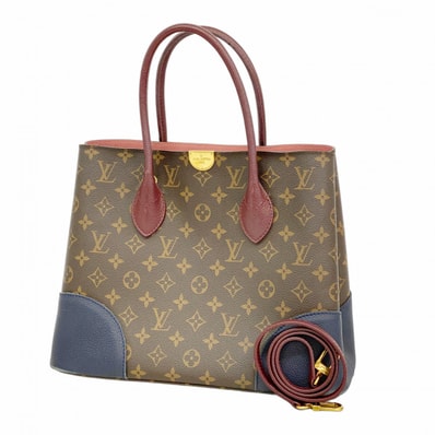【6dd4763-k】ルイヴィトン トートバッグ モノグラム フランドリン M43169 ブラウン ネイビー モーヴ 2wayバッグ【中古】レディース