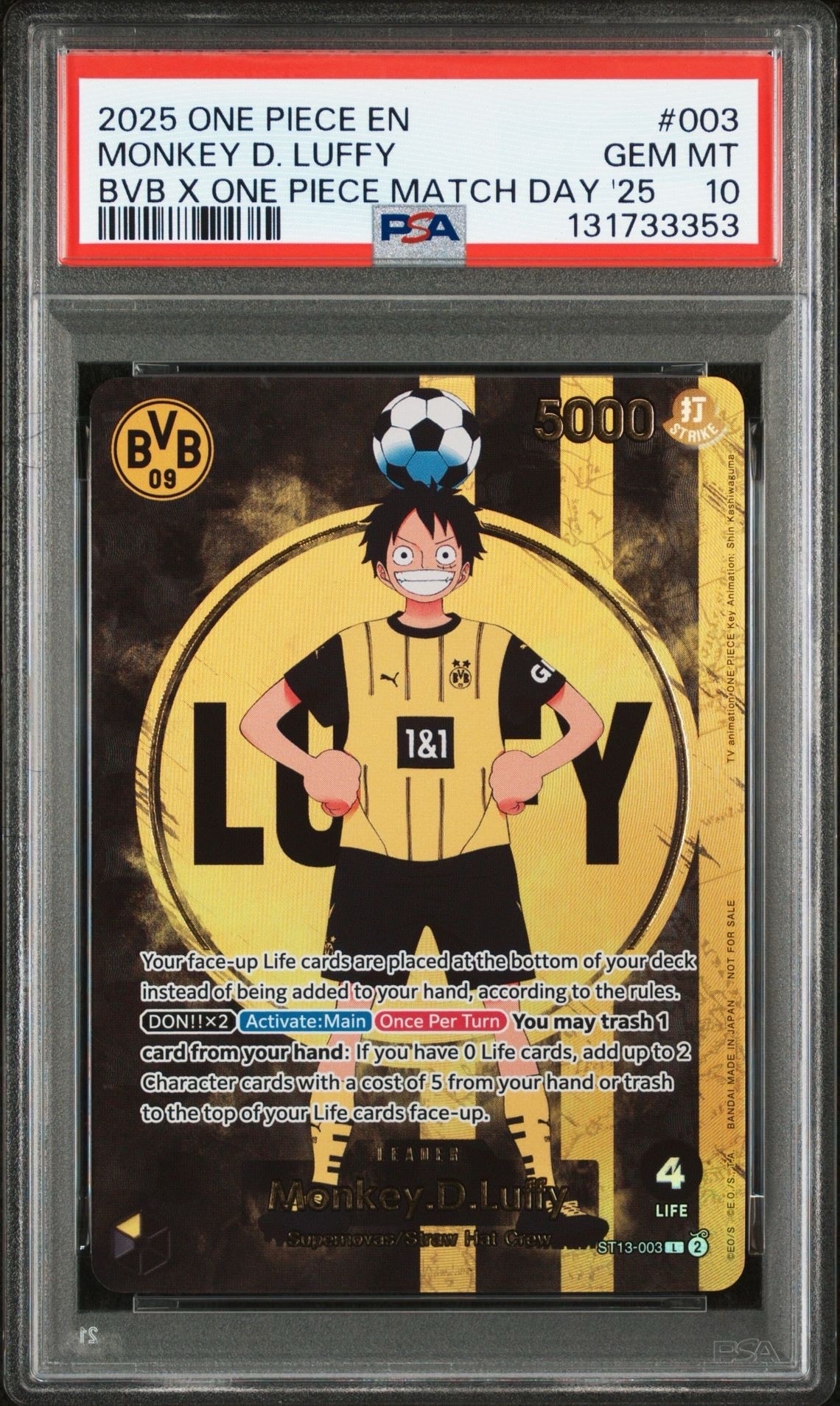 モンキー・D・ルフィ L [ST13-003]【英語版】(プロモーションカード「ボルシアドルトムント × ONE PIECE マッチデー 2025」)