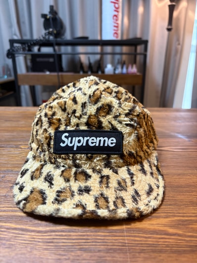 Supreme x GOODENOUGH Crushed Rayon Camp Cap "Leopard"