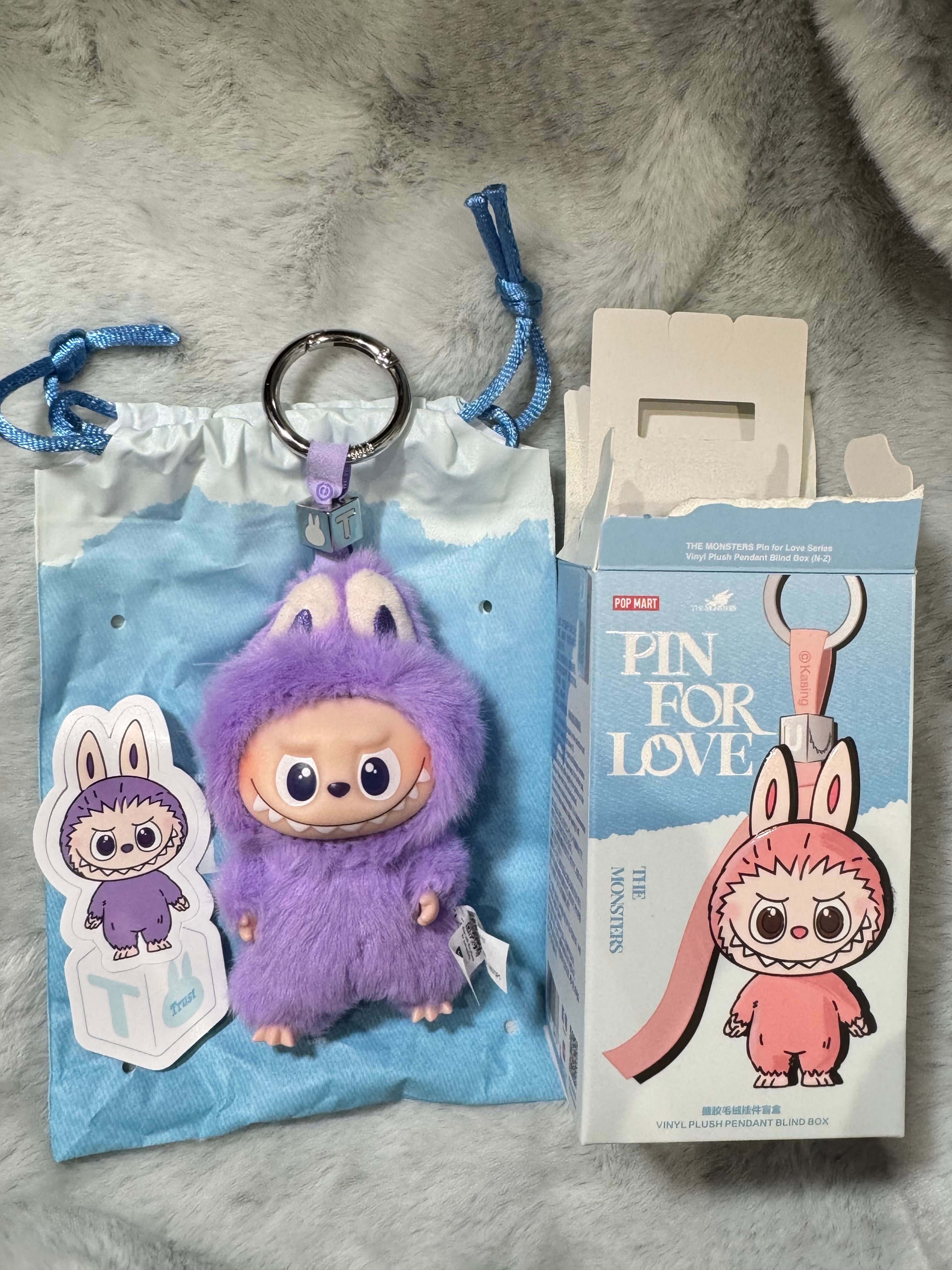 POP MART THE MONSTERS (LABUBU) Pin for Love Series-Vinyl Plush Pendant (N-Z) T