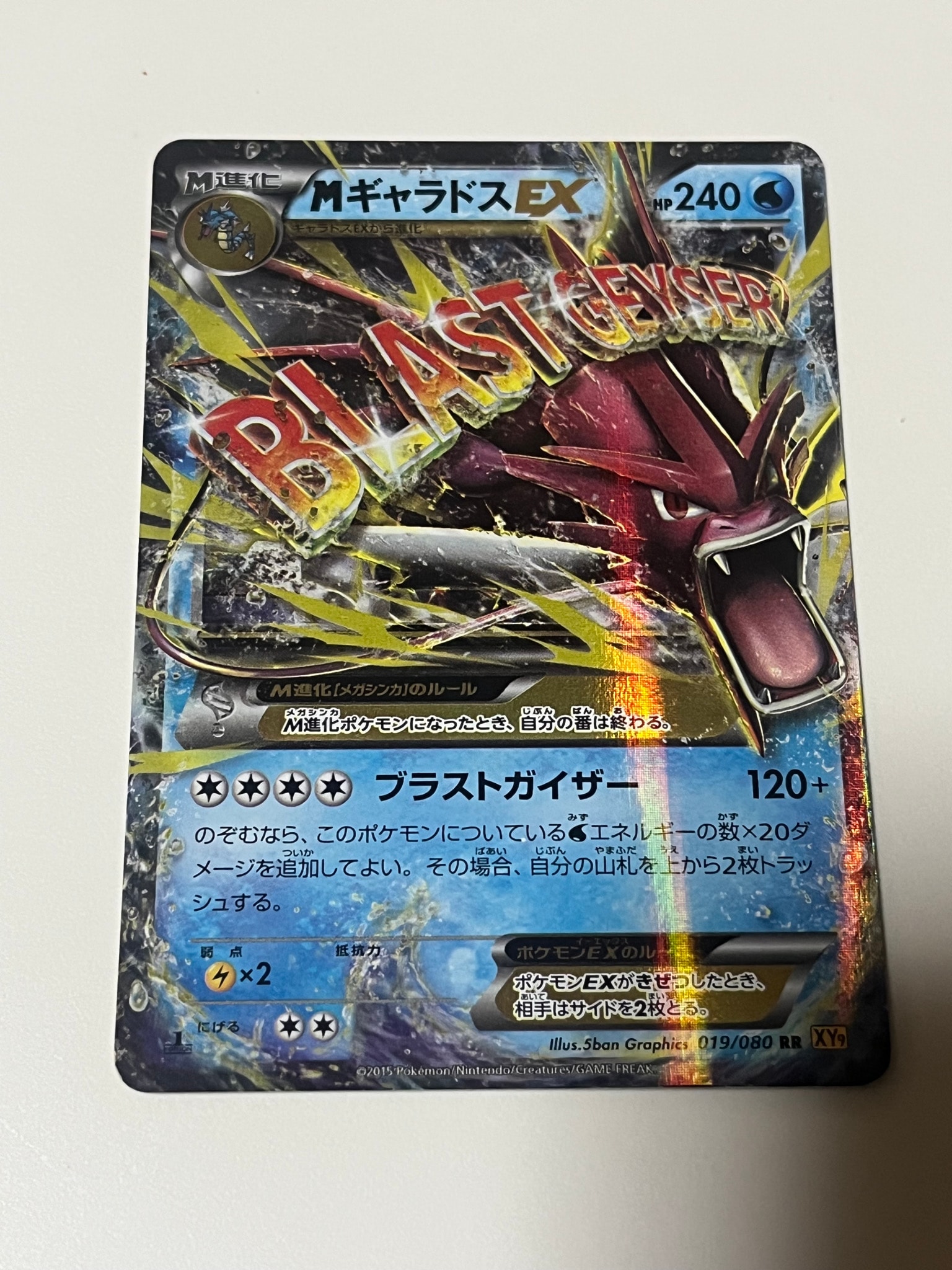 MギャラドスEX RR XY BREAK 拡張パック 破天の怒り019/080 C（中程度のキズ/ソリあり）】MギャラドスEX RR :1ED [XY9 019/080