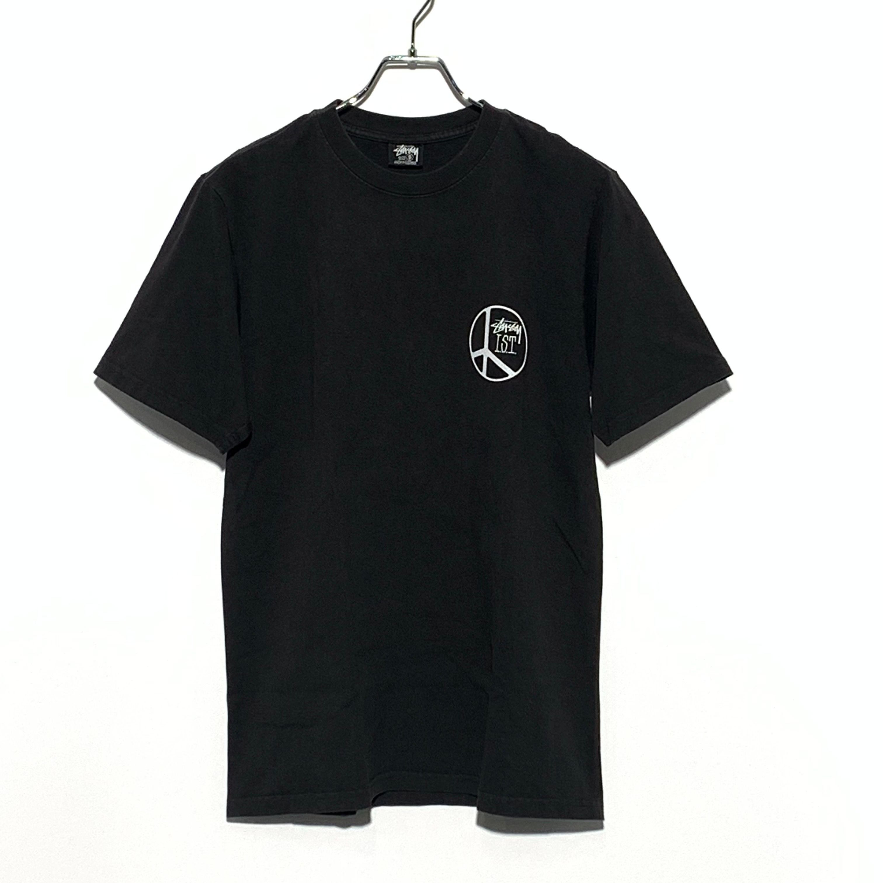 STUSSY PEACE DOT PIGMENT DYED TEE Black 