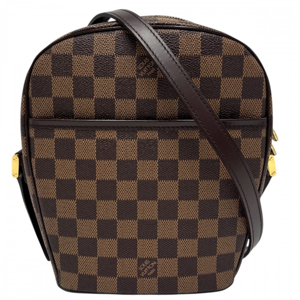 LOUIS VUITTON ルイヴィトン ショルダーバッグ イパネマPM 鞄 かばん 肩掛け 斜め掛け N51294 ダミエキャンバス    ブラウン 茶 ゴールド金具 レディース【中古品】