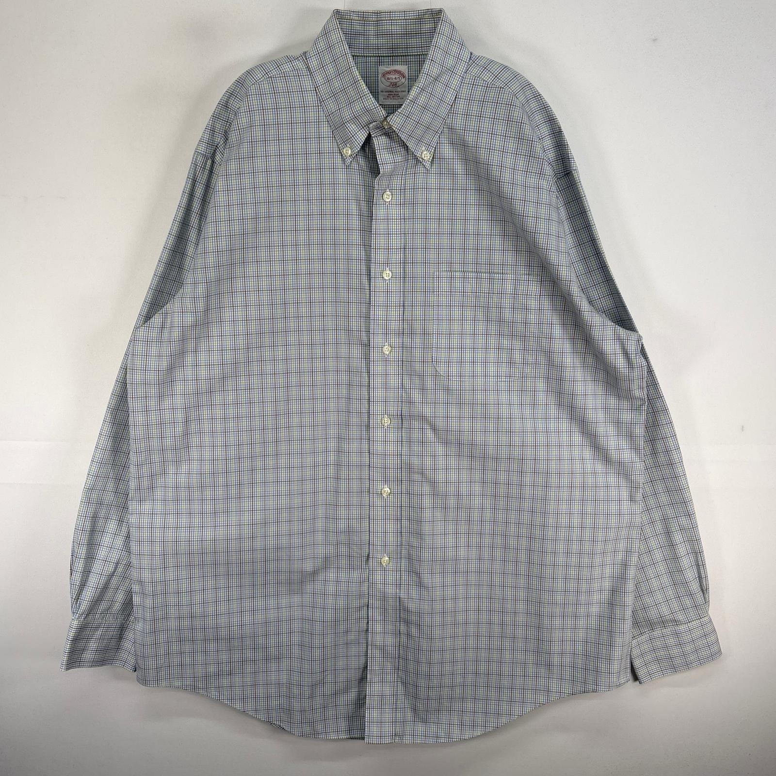 古着 ブルックスブラザーズ Brooks Brothers 長袖シャツ チェック 胸ポケ 346 L  ブルー系 マルチカラー メンズ