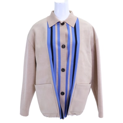 ミュウミュウ 【新品同様/国内正規】MPV751 BLOUSON スエード/ニット切替 ブルゾン 36