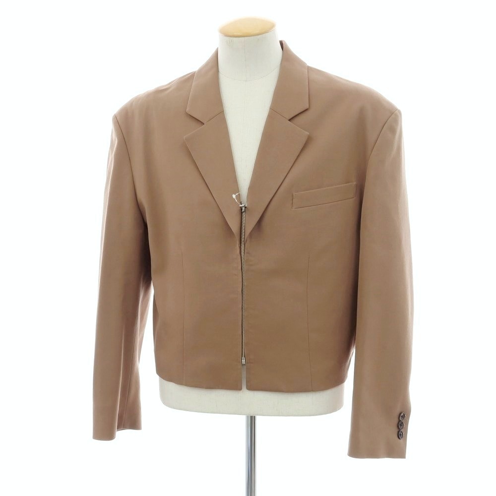 【中古】アンブッシュ AMBUSH ウール ジップアップ カジュアルジャケット ブラウンベージュ系【サイズ1】【メンズ】