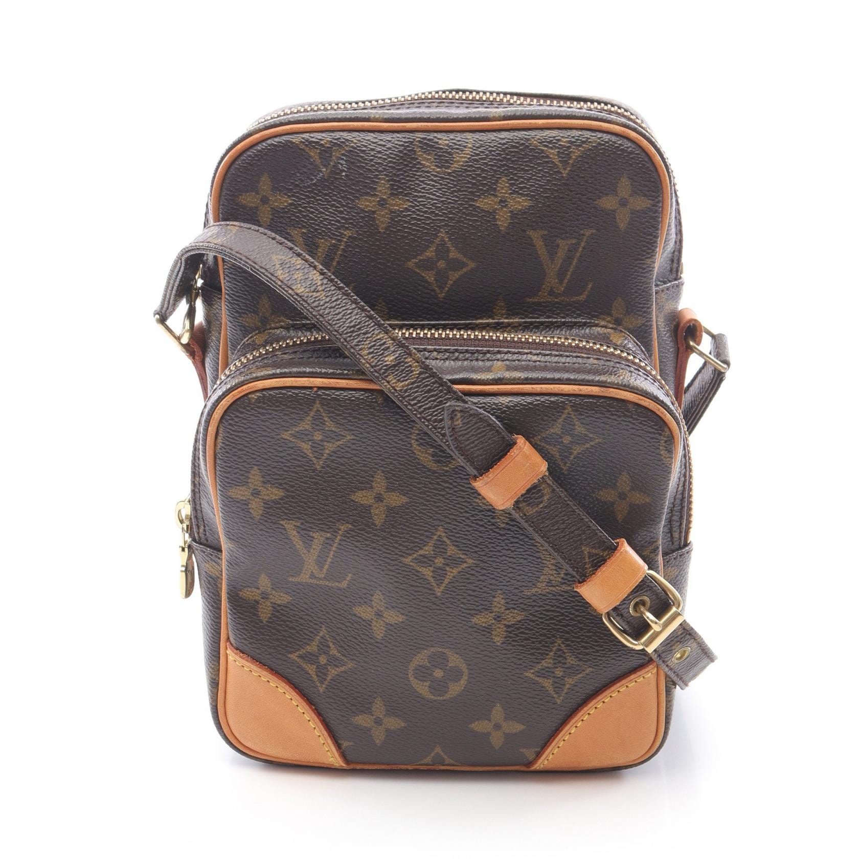 ルイ・ヴィトン LOUIS VUITTON アマゾン ショルダーバッグ バッグ PVCコーティングキャンバス レザー モノグラム レディース ブラウン系 M45236 【中古】
