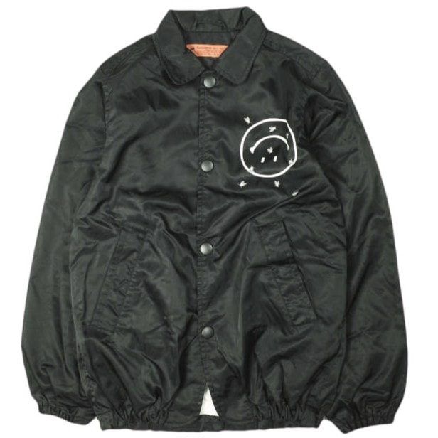 SASQUATCHfabrix. サスクワァッチファブリックス 日本製 COACH JACKET ナイロン コーチジャケット 09AW-JKL-006 S BLACK にこちゃんマーク 蝿 アウター g26760