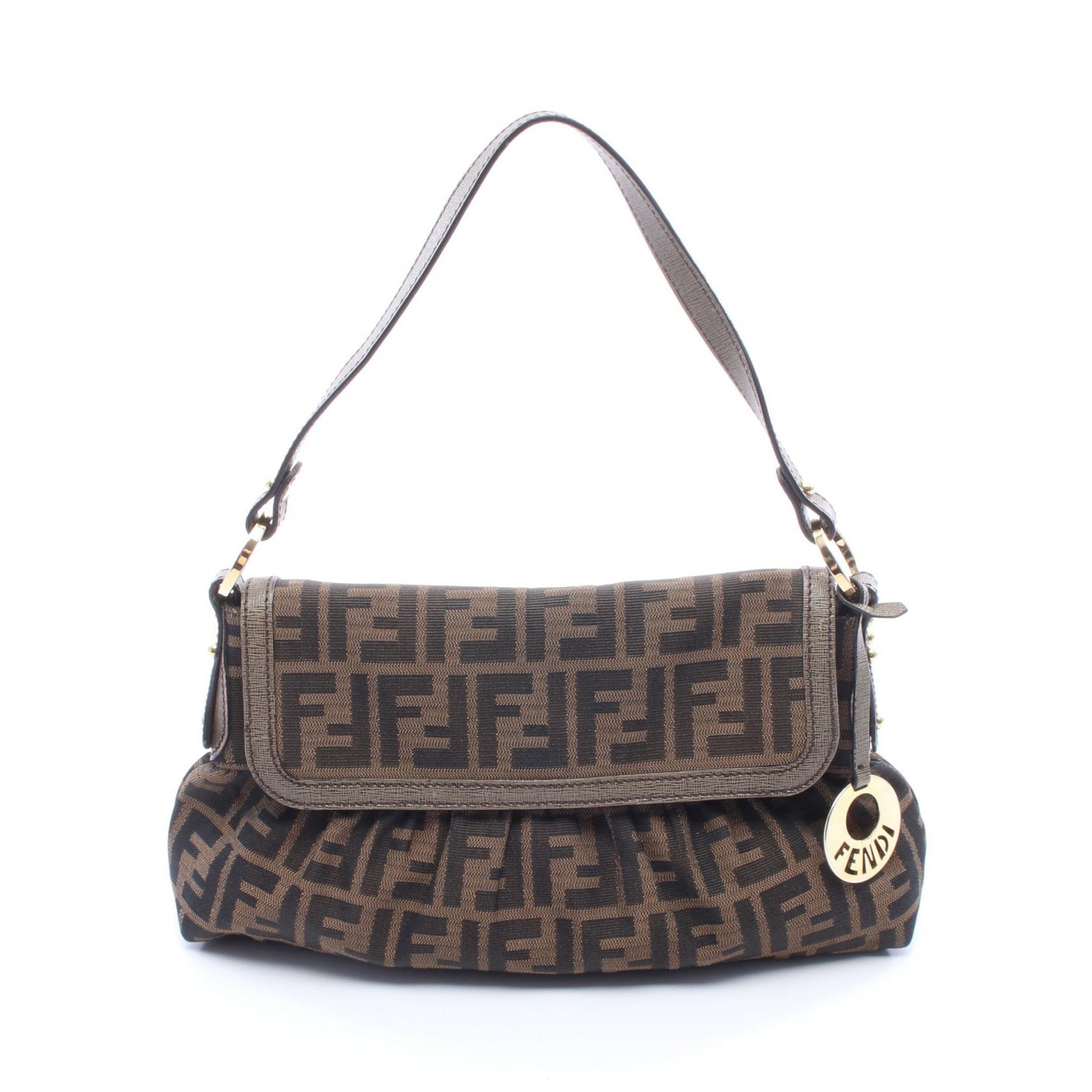 FENDI　フェンディ　ズッカ　キャンバス　レザー　ショルダーバッグ y2k FENDI（フェンディ） ズッカ ショルダーバッグ キャンバス レザー