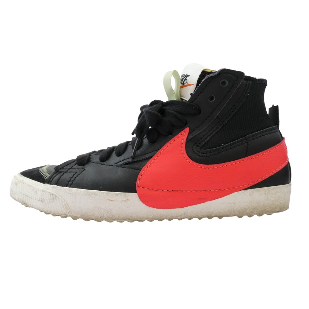 NIKE  BLAZER MID '77 Jumbo Black Sail Olive Aura Bright Crimson ブレーザー ミッド '77 ジャンボ ブラック セイル オリーブオーラ ブライトクリムゾン ハイカット スニーカー【中古】