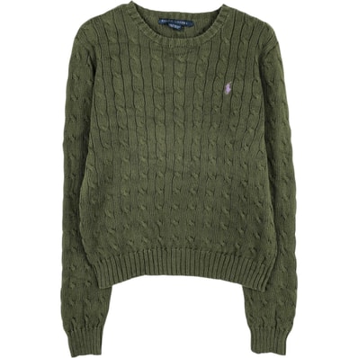 古着 ラルフローレン Ralph Lauren ケーブル編み コットンニットセーター レディースL相当/eaa617781