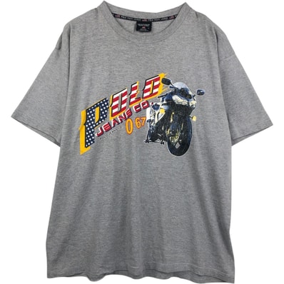 古着 ラルフローレン Ralph Lauren POLO JEANS COMPANY 星条旗柄 半袖 プリントTシャツ USA製 メンズXL相当/eaa619989