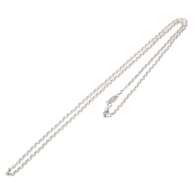 CHROME HEARTS クロムハーツ(原本無) ネックレス 18inch NECKCHAIN ロールチェーン 18インチ シルバー系【中古】