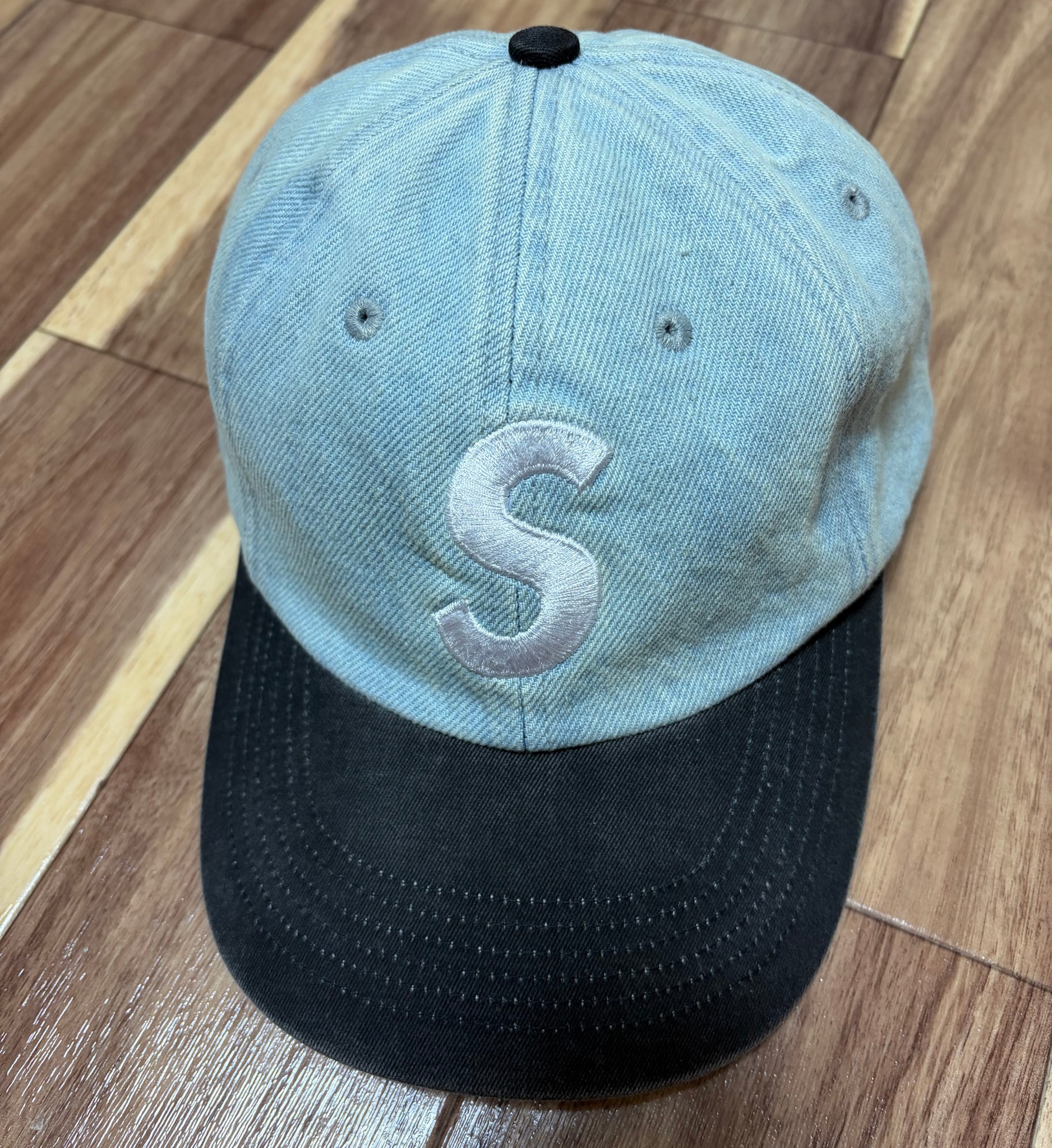 Supreme Pigment Coated 2-Tone S Logo 6-Panel "Denim"