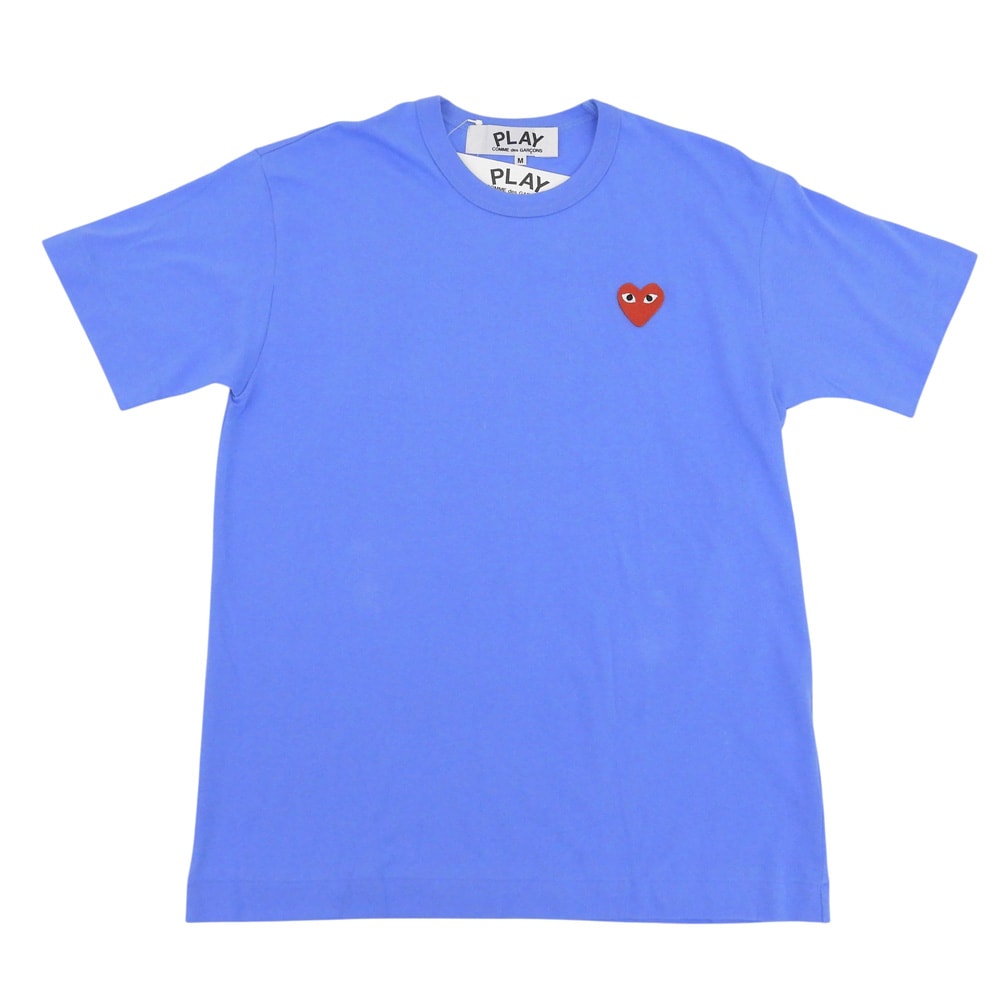 プレイコムデギャルソン 未使用 コットン Tシャツ トップス メンズ ブルー×レッド M AZ-T212 M