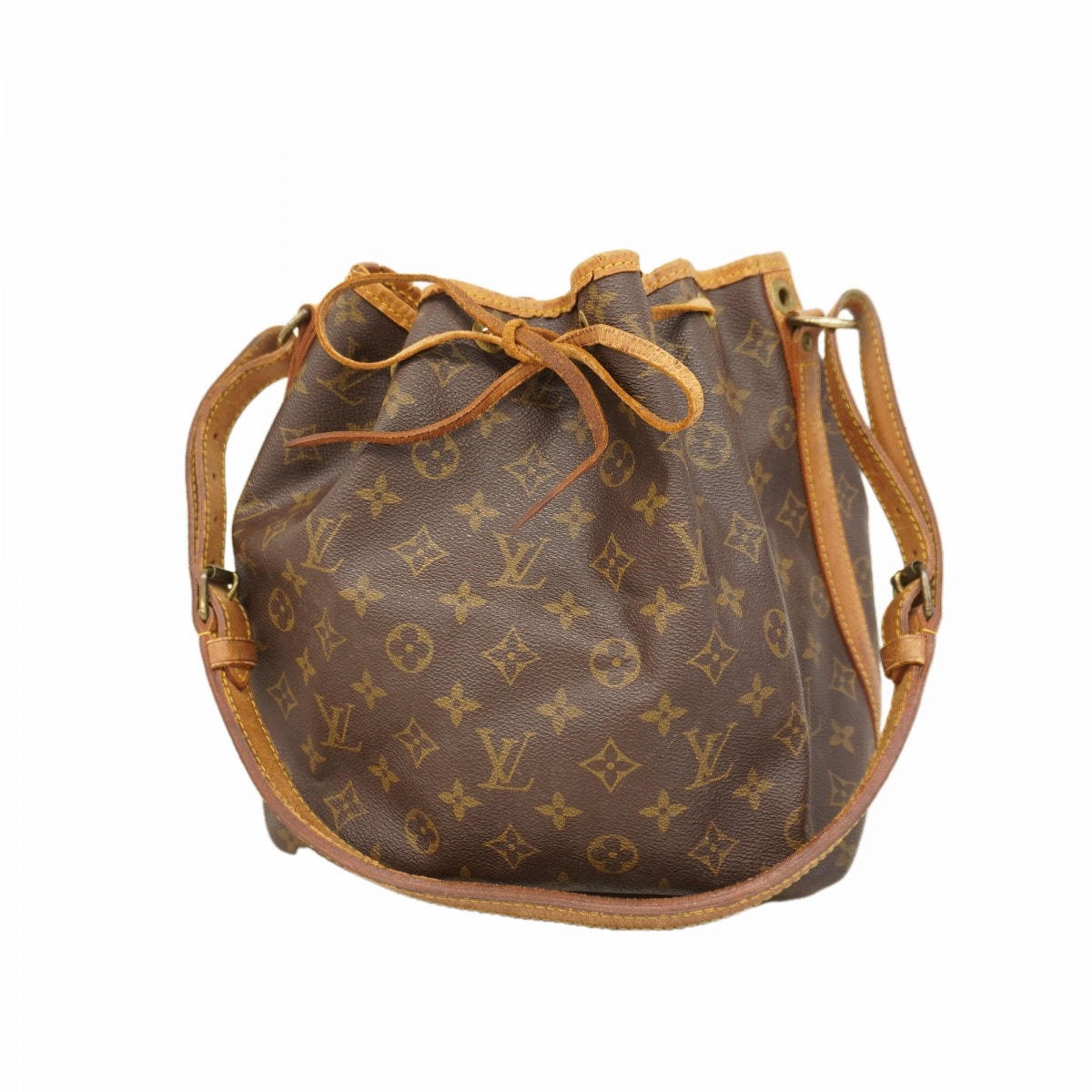 【6de5685】ルイヴィトン ショルダーバッグ モノグラム プチノエ M42226 ブラウン【中古】レディース