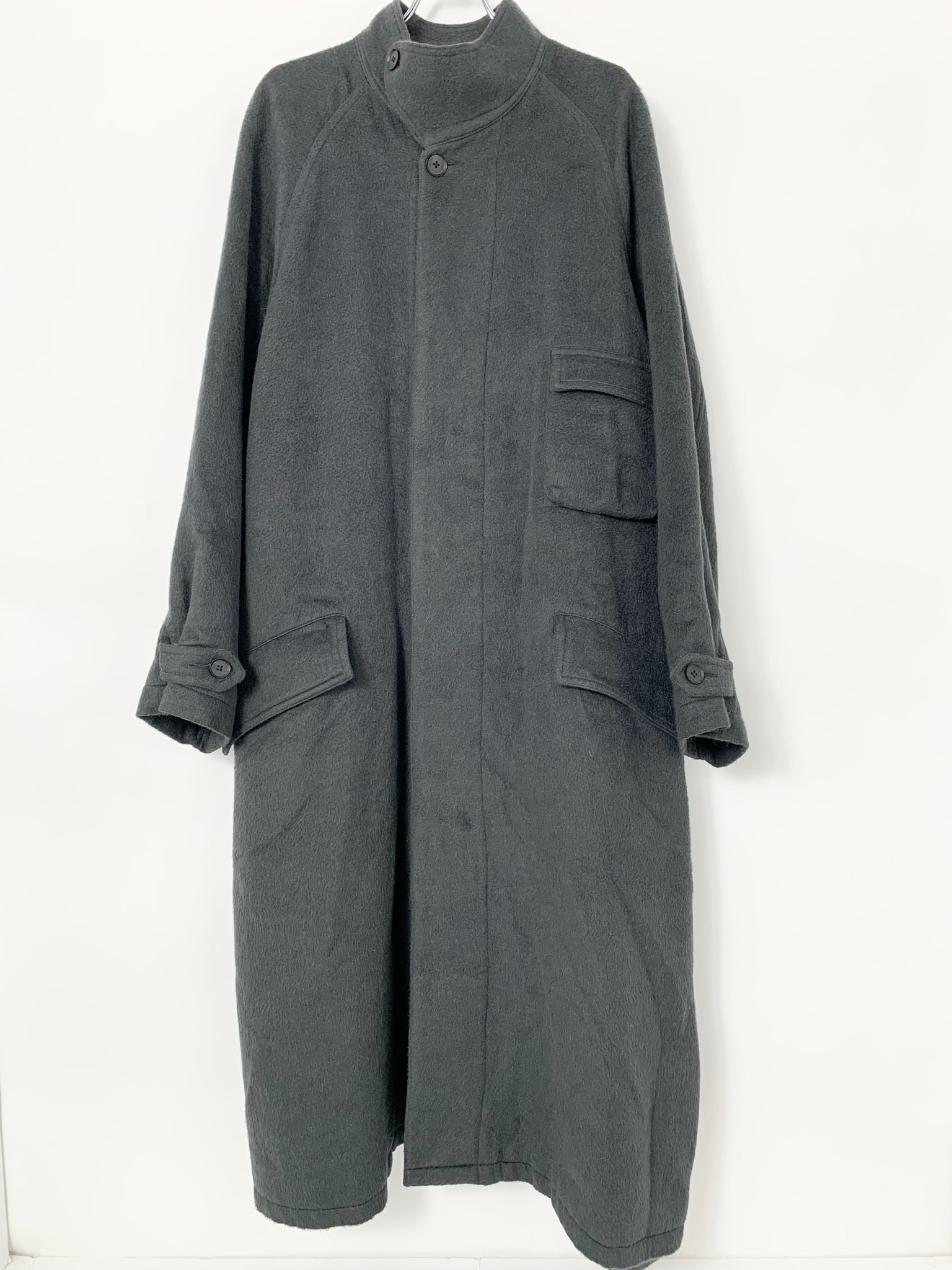 YOKE Cotton YAK Stand Collar Coat "Gray"