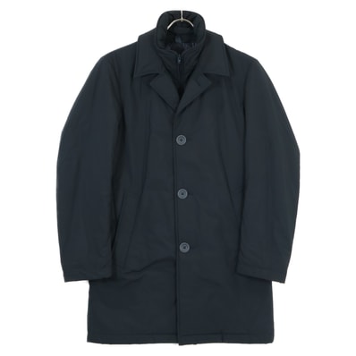 ヘルノ IM0155U-13275 ネイビー HERNO TECH ナイロン レイヤードステンカラーコート