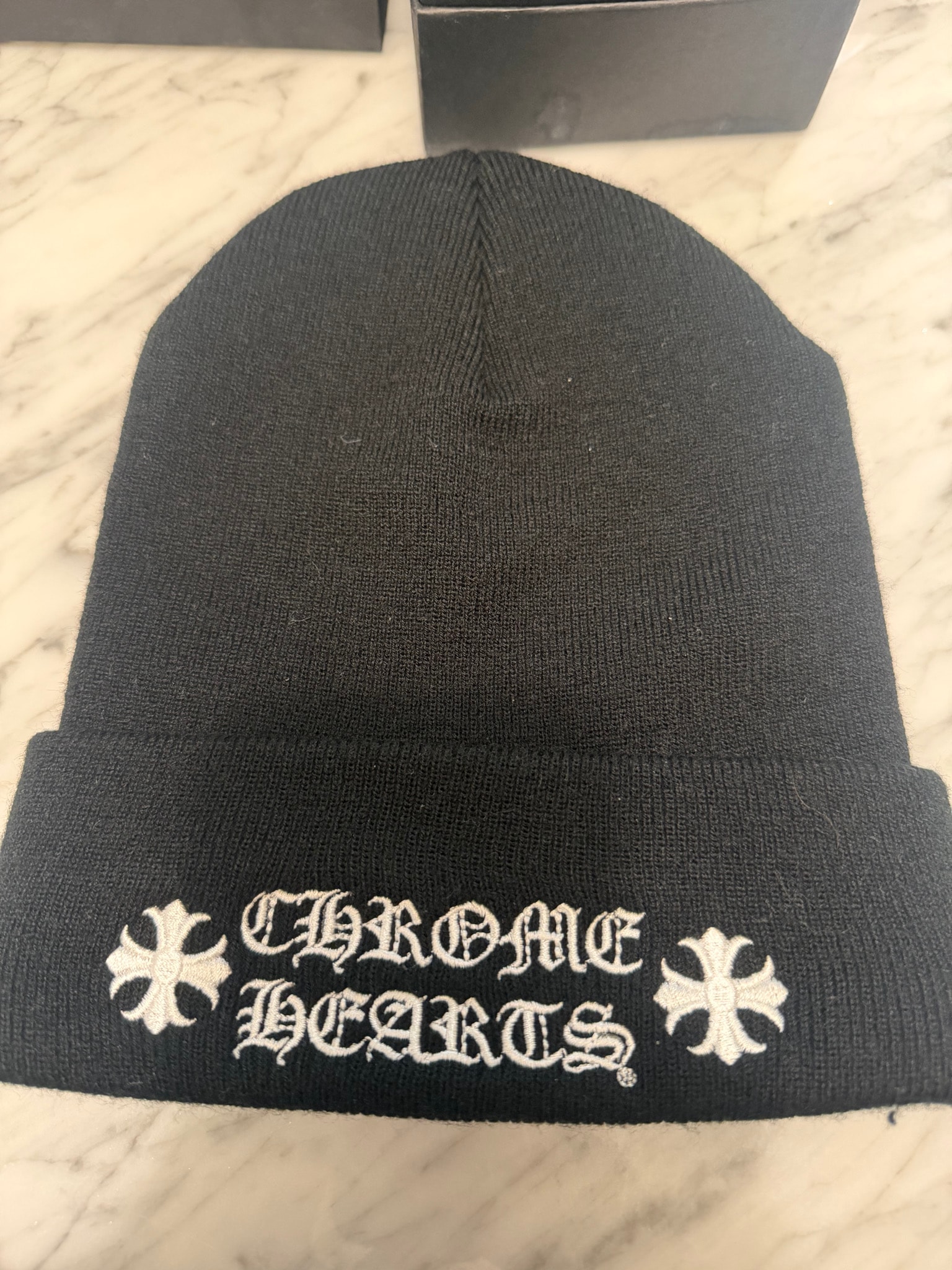 Chrome Hearts Wool Watch Cap Logo Embroidery Beanie "Black"