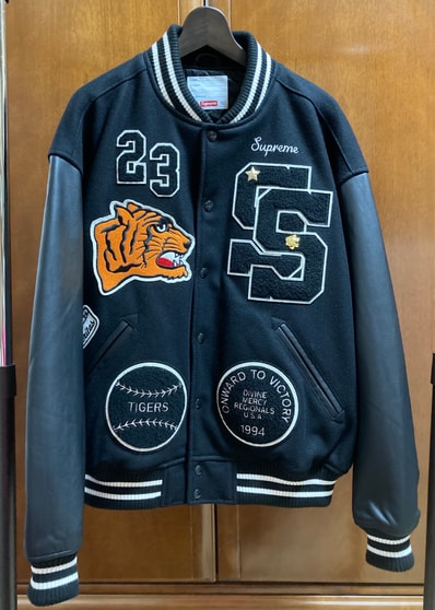 Supreme Tiger Varsity Jacket "Black"