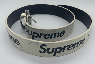 Supreme Repeat Leather Belt (25FW) "Floral"