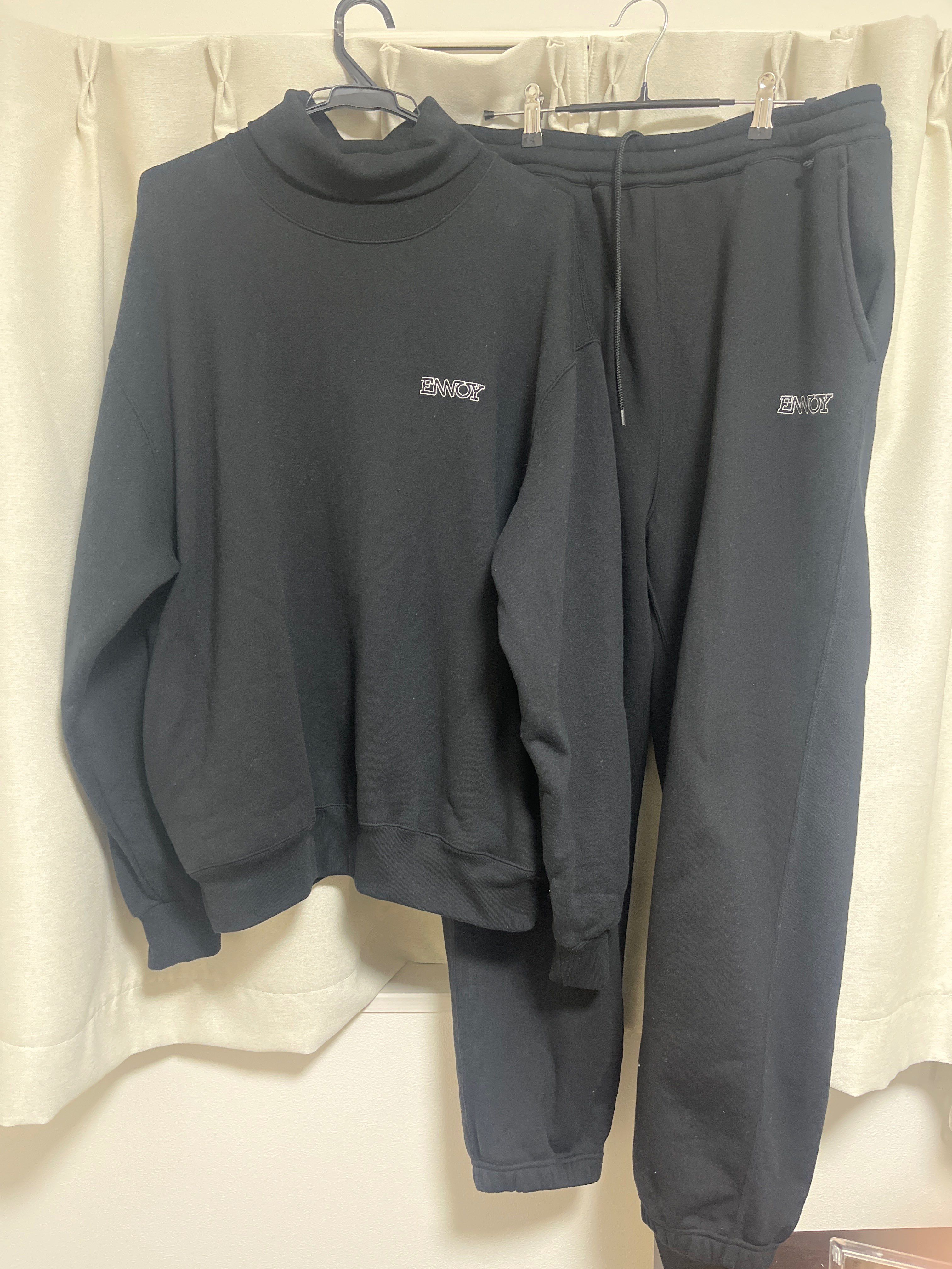 ENNOY Electric Logo Turtleneck Sweat Set Up "Black" AW24BRENCT05NTL / AW24BRENPT07NTL