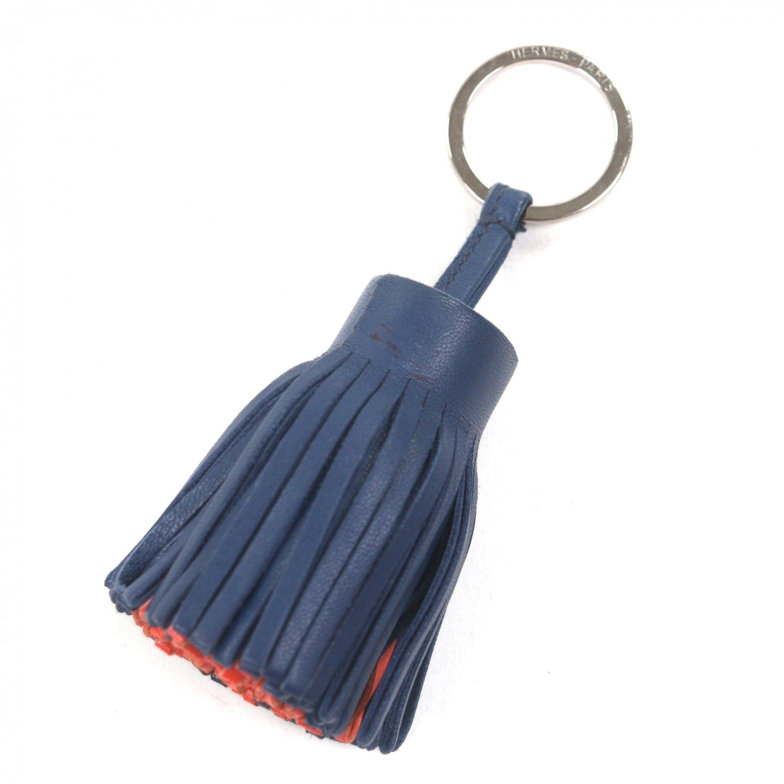 良品 エルメス バッグチャーム カルメン ネイビー メンズ