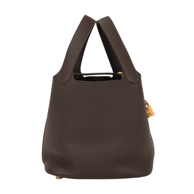 HERMES エルメス ハンドバッグ ピコタンロック 18 PM ベブラン トリヨン ゴールド金具 G刻印 新品
