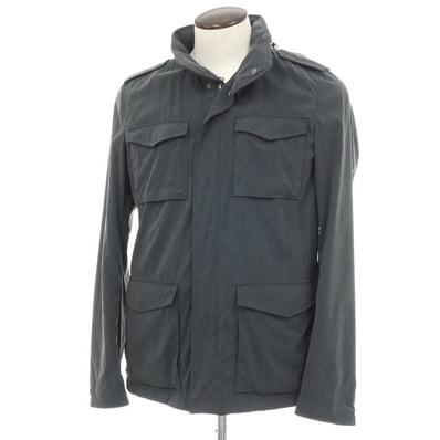 【中古】ヘルノ Herno ナイロン M-65 ミリタリージャケット グレー【サイズ50】【メンズ】