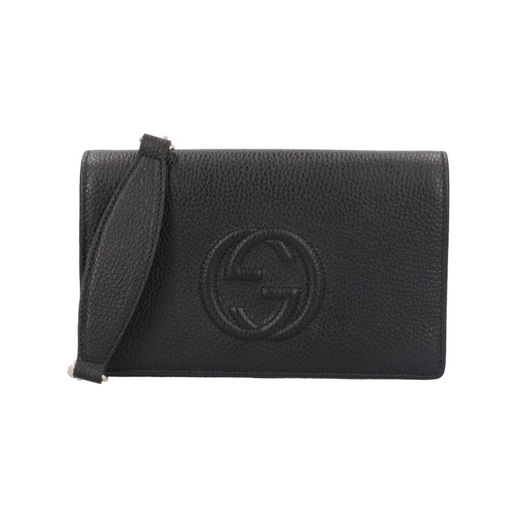 グッチ ソーホー ショルダーバッグ レザー 598211 ブラック レディース GUCCI  中古