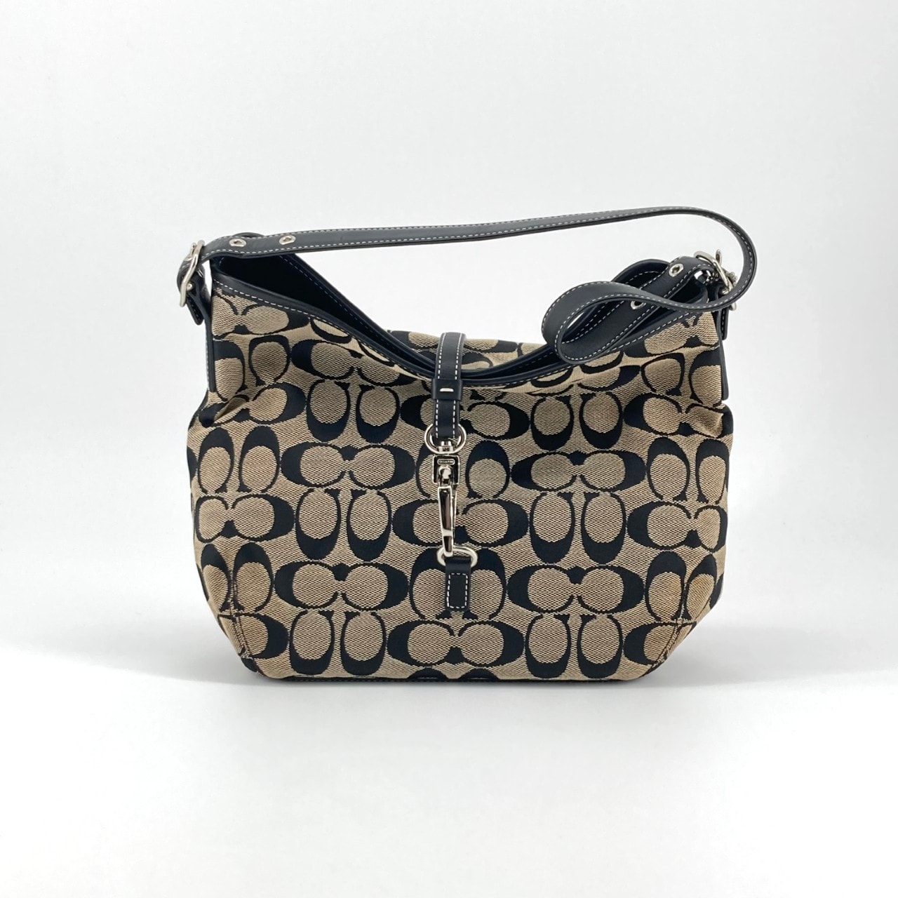COACH(コーチ) シグネチャー ソフトクリップホーボー 6845 ショルダーバッグ ベージュ