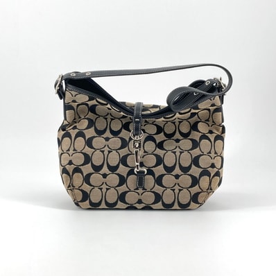 COACH(コーチ) シグネチャー ソフトクリップホーボー 6845 ショルダーバッグ ベージュ