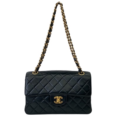 【値下げ】CHANEL シャネル マトラッセ ダブルフェイス チェーン ショルダーバッグ レザー ブラック レディース【中古】