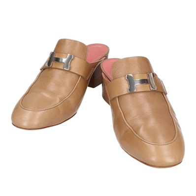 エルメス 【美品】172103Z パラディ レザー ミュール 37 1/2