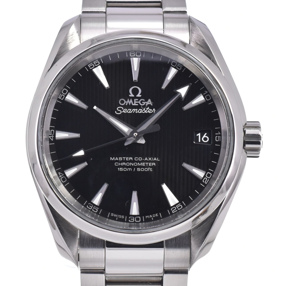 オメガ OMEGA 231.10.39.21.01.002 シーマスターアクアテラ CO-AXIAL クロノメーター ブラック 自動巻き メンズ 美品 腕時計 O#148648