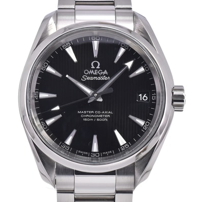 オメガ OMEGA 231.10.39.21.01.002 シーマスターアクアテラ CO-AXIAL クロノメーター ブラック 自動巻き メンズ 美品 腕時計 O#148648