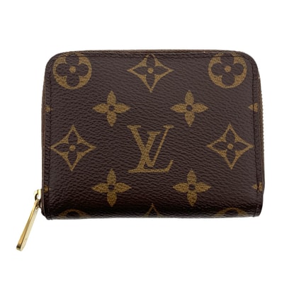 LOUIS VUITTON ルイ・ヴィトン モノグラム ジッピー・コイン パース コインケース M60067 PVC ブラウン ゴールド ユニセックス【中古】