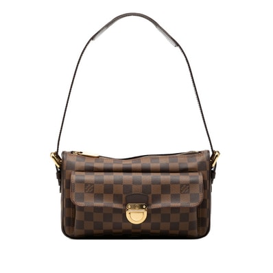 ルイ ヴィトン ダミエ ラヴェッロGM ショルダーバッグ N60006 ブラウン PVC レザー レディース LOUIS VUITTON 【中古】