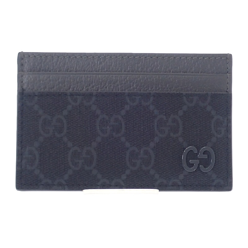 グッチ GUCCI バイカラーGG 768248 FACQC 1048 カードケース GGスプリームキャンバス ブラック メンズ レディース【中古】【Aランク】