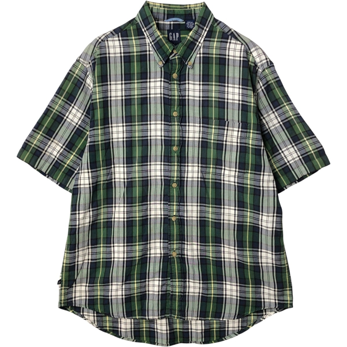 古着 90年代 ギャップ GAP オールドギャップ 半袖 ボタンダウン チェックシャツ メンズL相当 ヴィンテージ/eaa605061