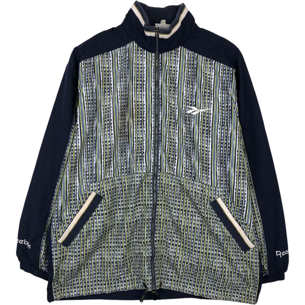 古着 90年代 リーボック Reebok 総柄 ウインドブレーカー メンズXL相当/eaa648686