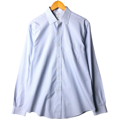 古着 ブルックスブラザーズ Brooks Brothers Est.1818 長袖 コットンストライプシャツ メンズL相当/eaa566952
